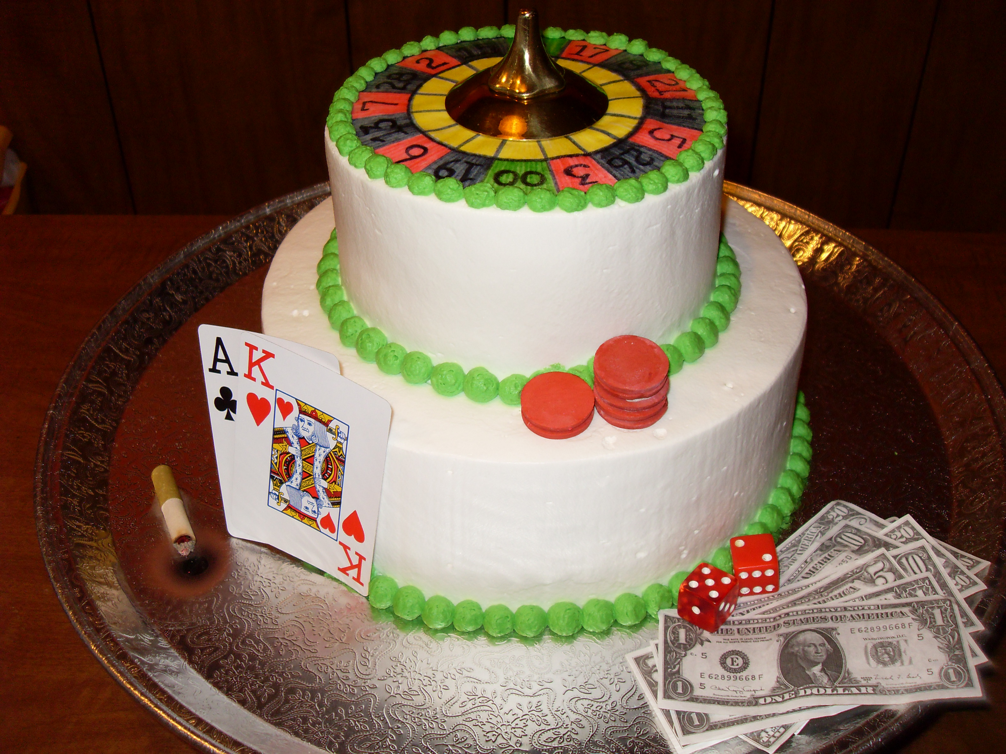 "Marriage- it's a Gamble!" groom's cake